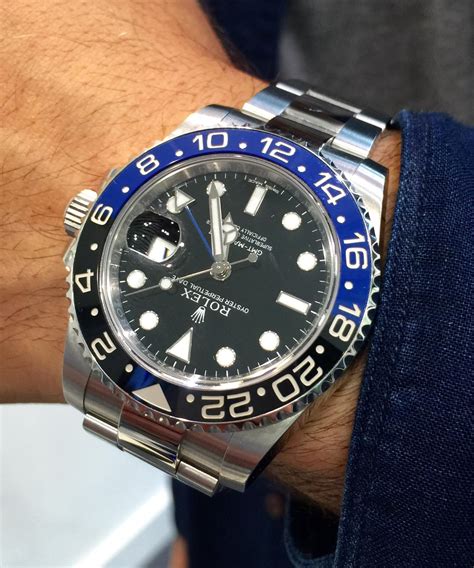 rolex gmt master 2 batman price|Rolex gmt Batman for sale.